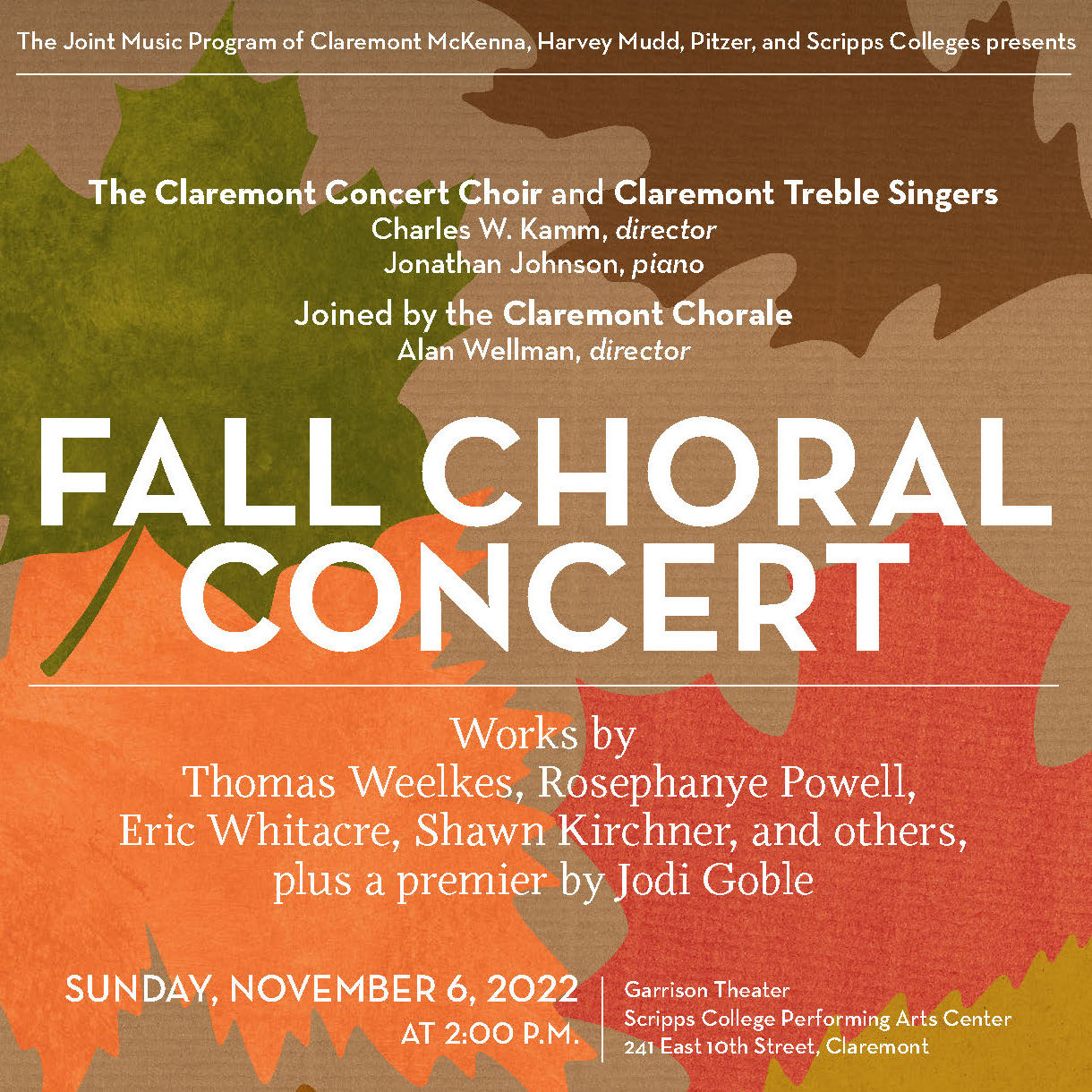 Fall Choral Concert | Scripps College In Claremont, California