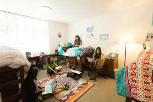 Student dorm rooms at Scripps College, such as this one in Gabrielle Jungels-Winkler Hall, are easy to make stylish, building on the Spanish Colonial Revival architecture. Scripps, one of the Claremont Colleges east of L.A., is considered to have the most beautiful dorms in the U.S. 
