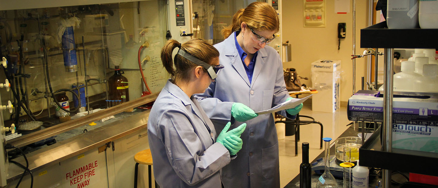 Two people in a lab