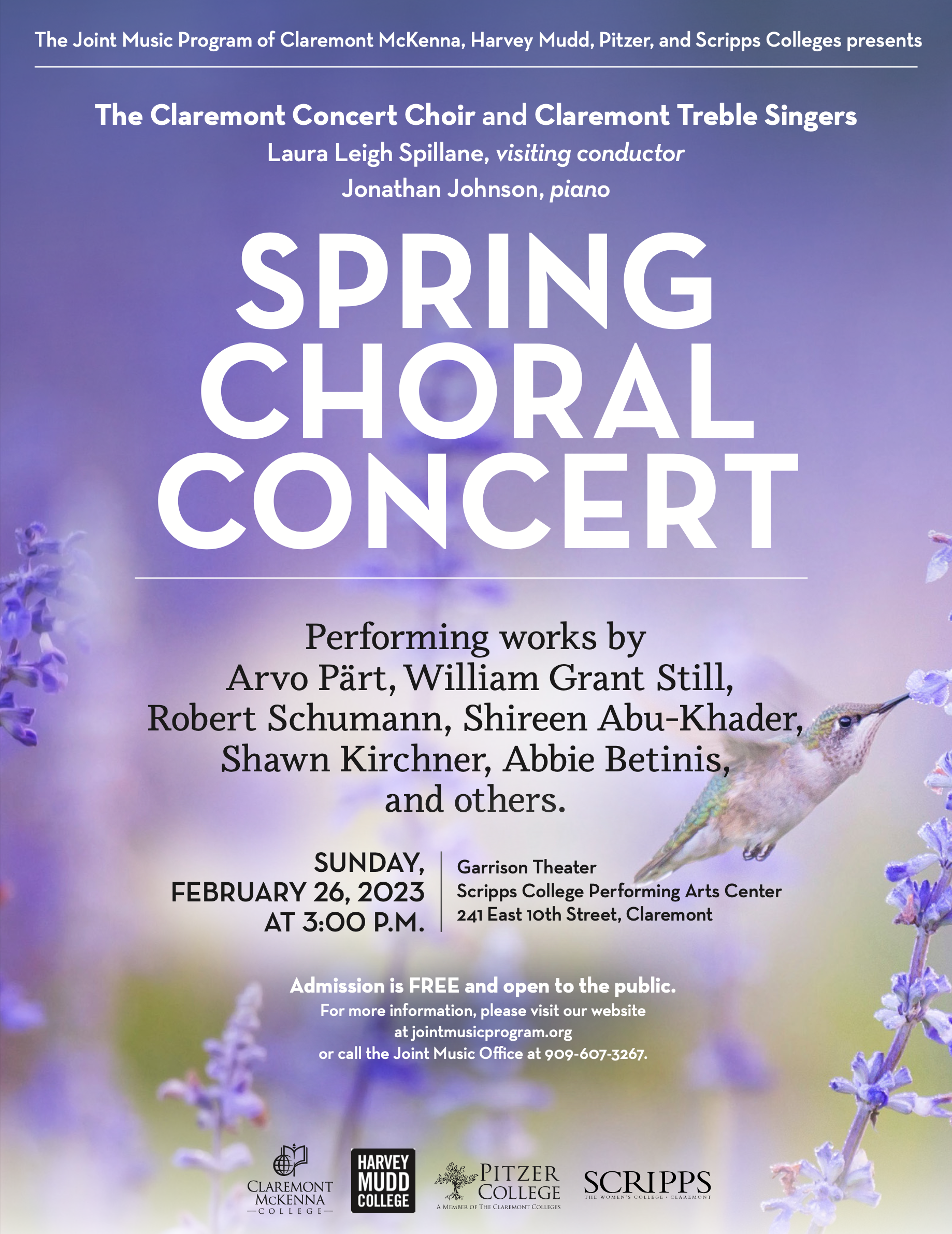 Flyer for Spring Choral Concert 2023