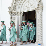 students in cap and gown
