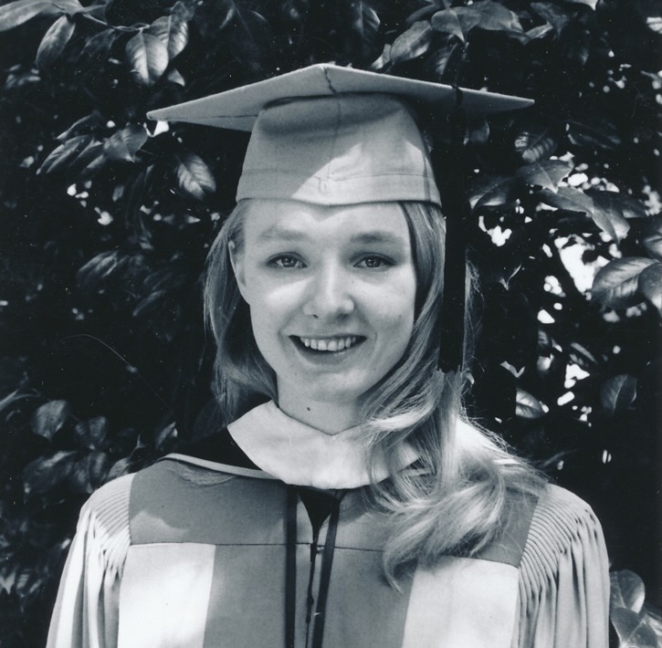 Marjorie Gelus '65 at her graduation from Scripps College in 1965