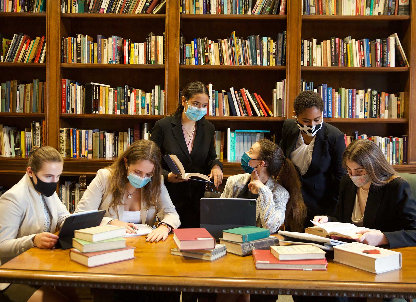 The Scripps College Pre-Law Society at a meeting