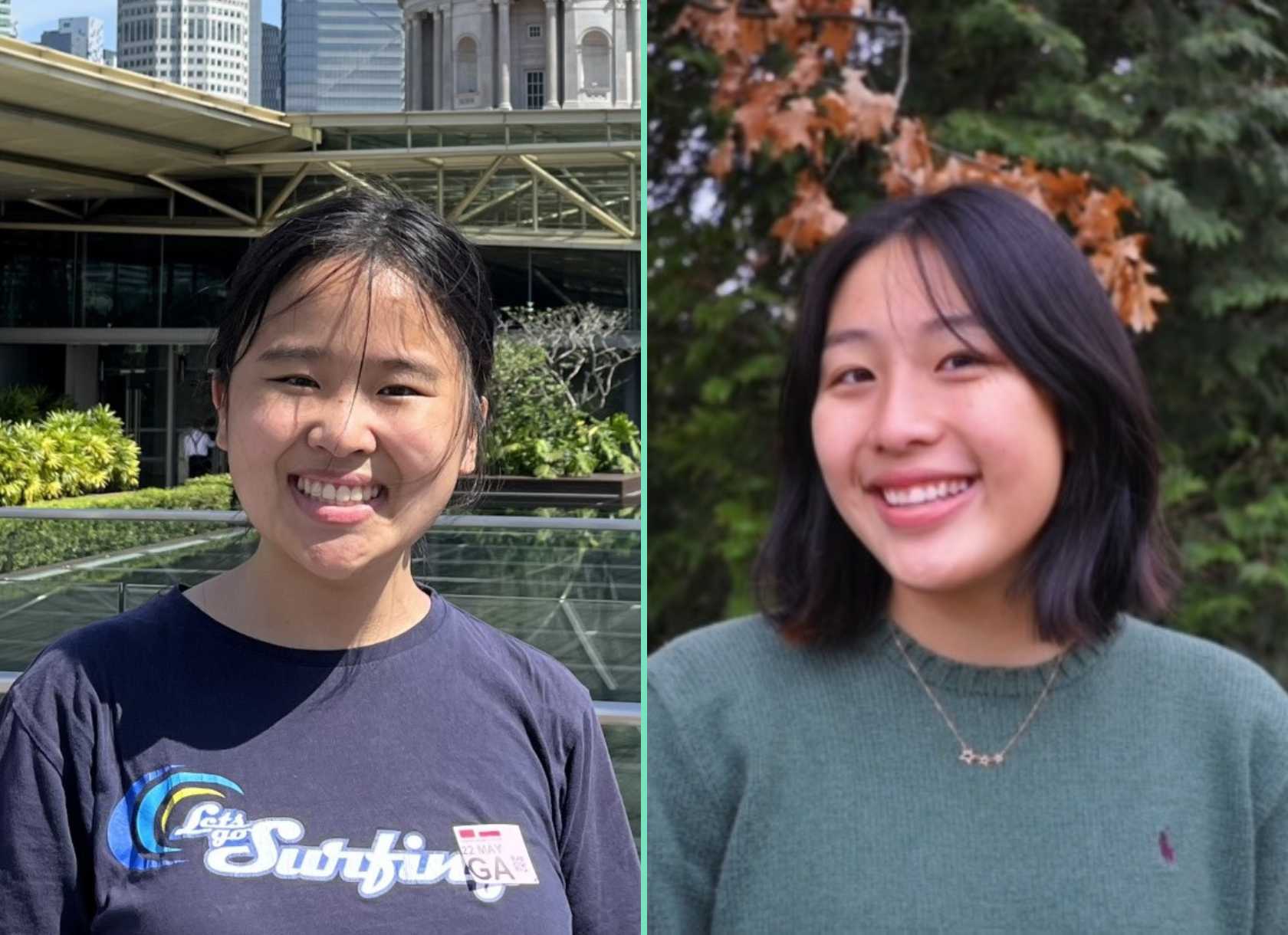 Portrait of Scripps students and AASU members Emma Tao and Rebecca Yao