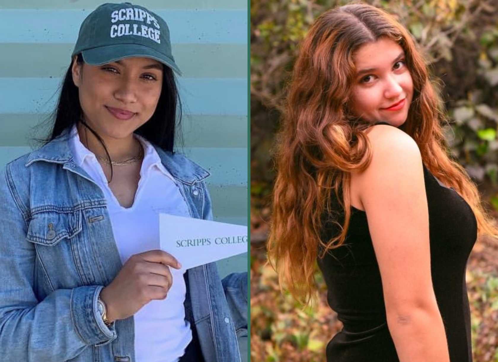 Composite photo of Scripps students Alondra Alvarez and Corina Silverstein