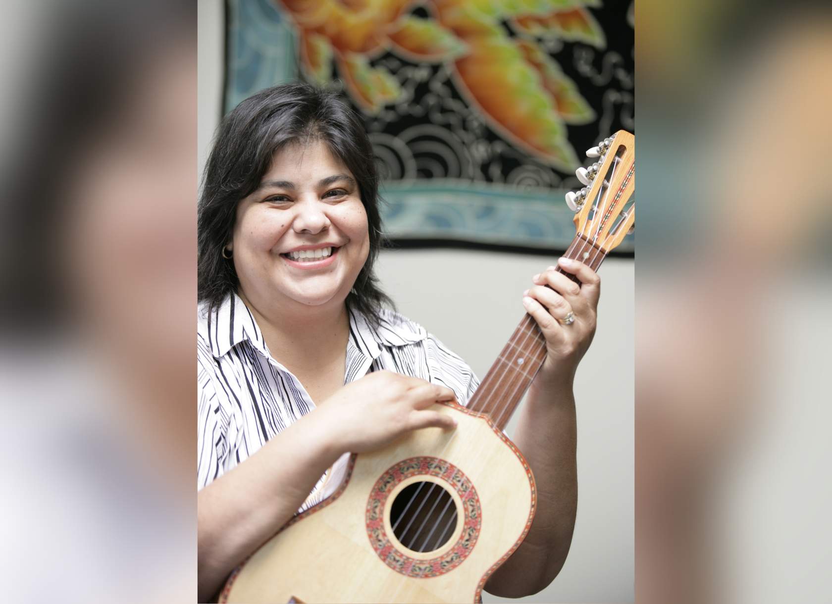 Portrait of Cándida Jáquez, associate professor of music at Scripps College