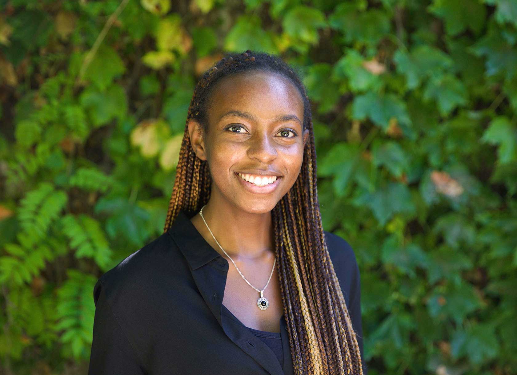 Portrait of Scripps College alum and admission officer Keila Fisher '21