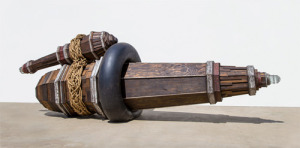 Adam Davis The Tie That Binds / Buoys Wood, Rope, Inner tube, Light housings 2012-2013 Courtesy of the artist