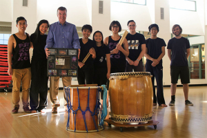 Dean Hansen with Taiko drums