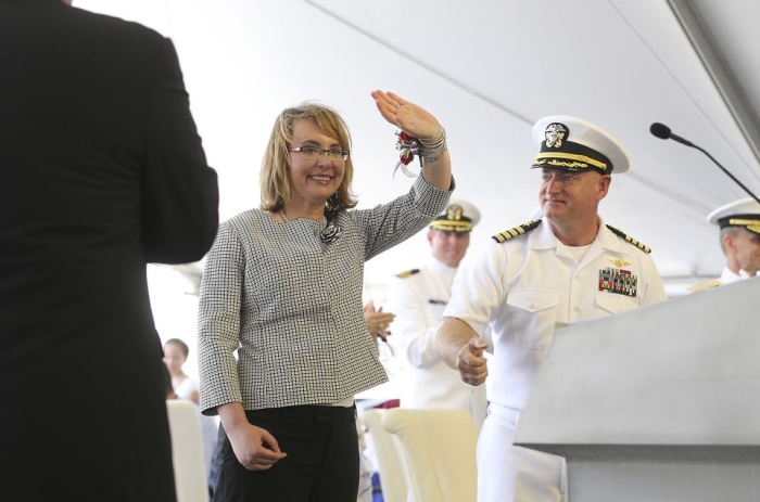 Gabrielle Giffords of Arizona and husband retired U.S.Navy Captain Mark Kelly