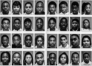 A collection of black and white headshots of black men and women.