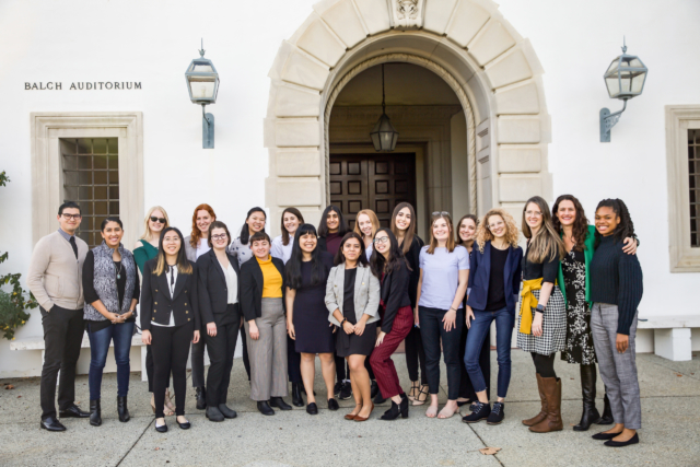 group of students in business attire