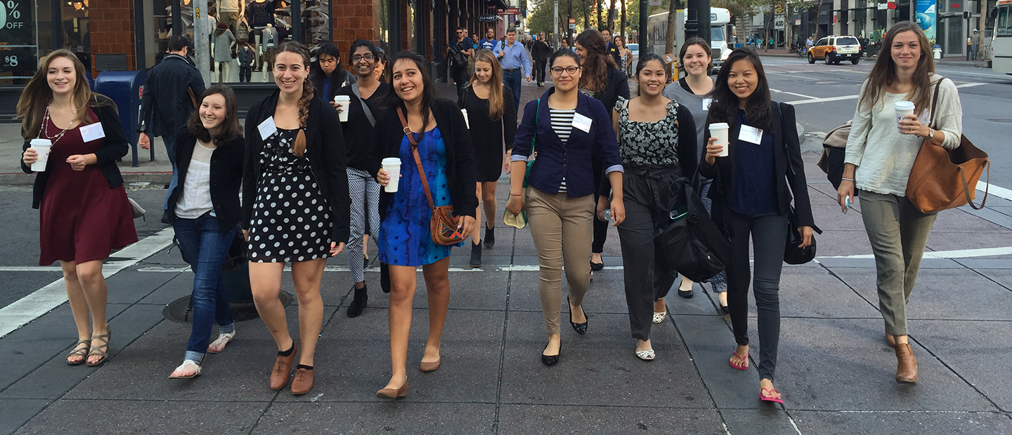 Students on a Career Planning and resources career trek