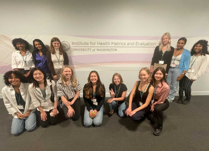 Students visiting the Institute for Health Metrics and Evaluation