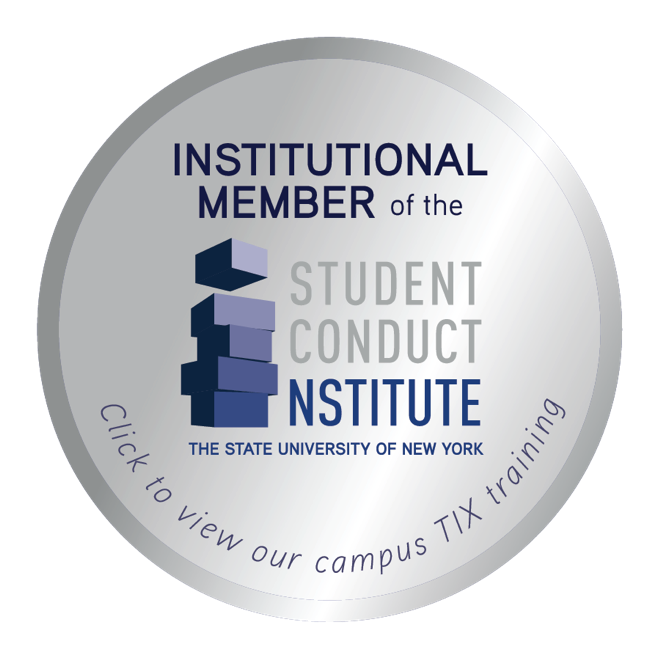 silver logo of the student conduct institute